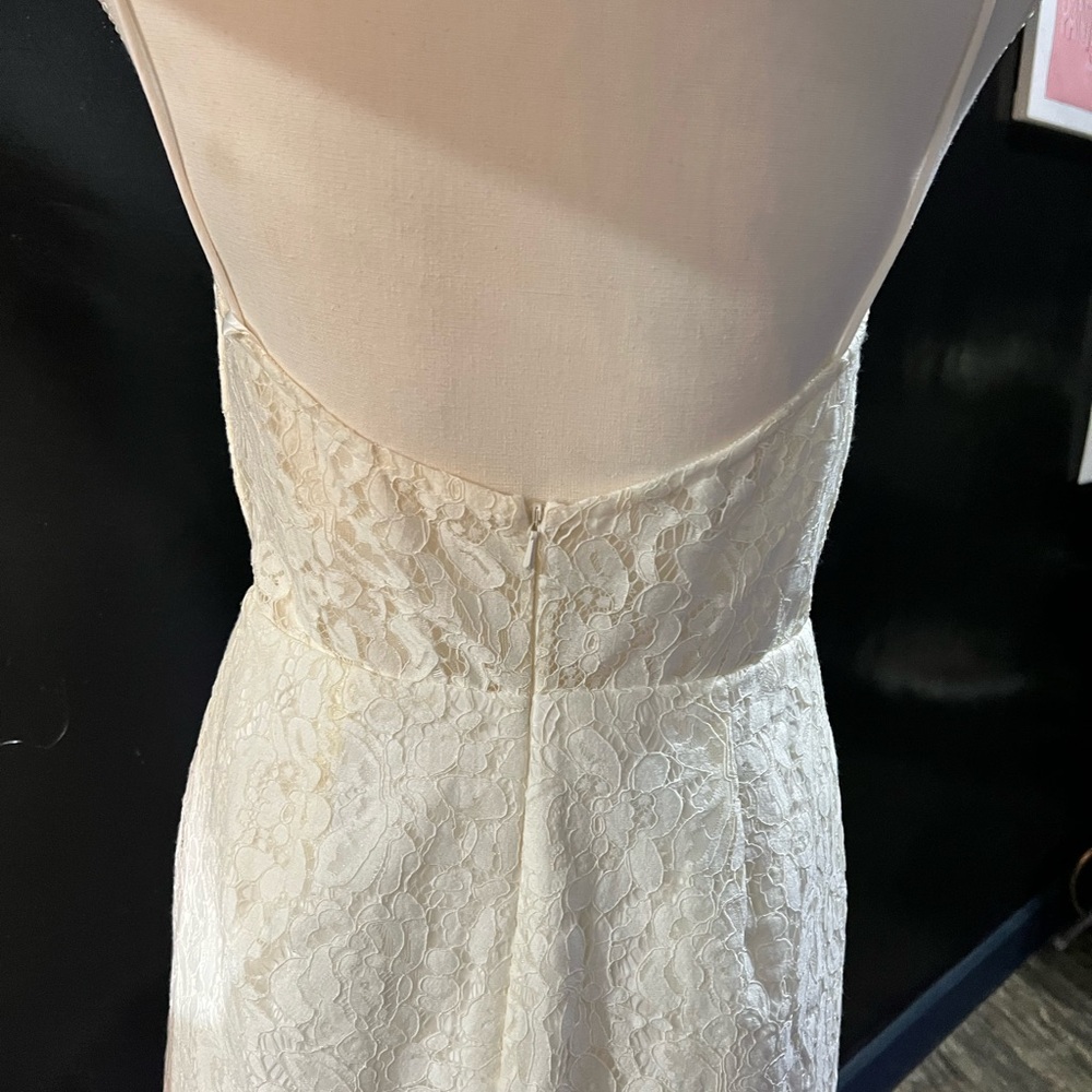 Jenny Yoo Cream Lace Mini Dress - Picture 3 of 8
